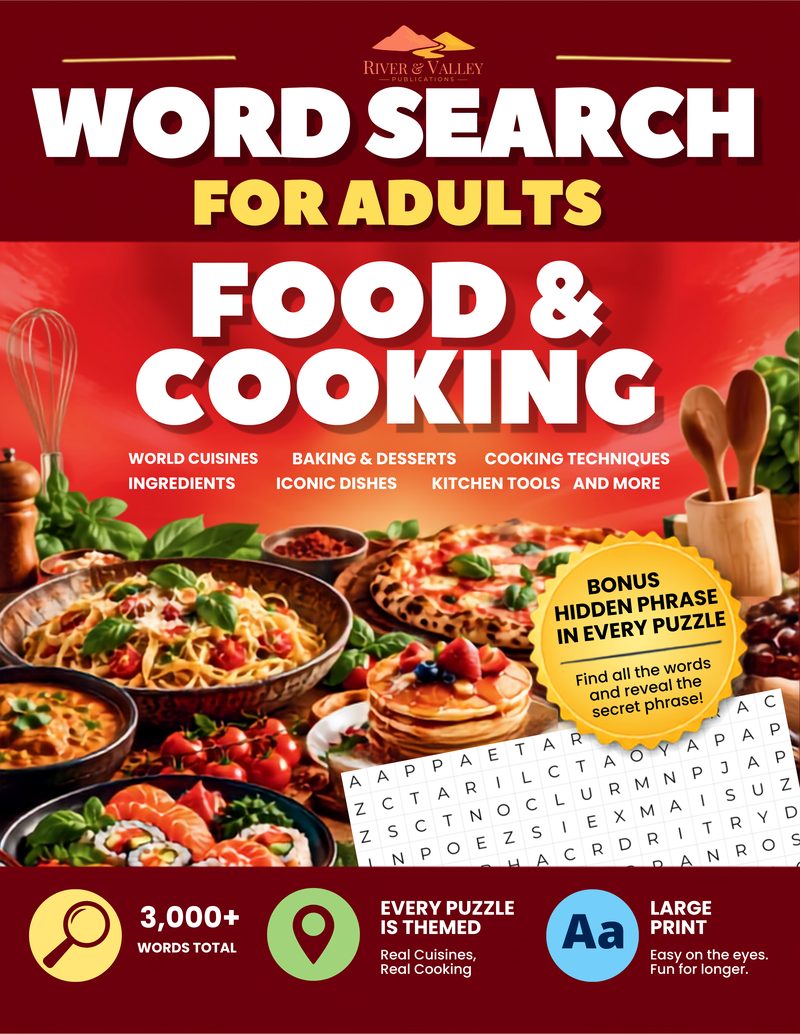 Cover of Word Search for Adults: Food & Cooking